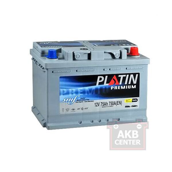 

Автомобильный аккумулятор PLATIN Premium SMF 75Ah 750A R+