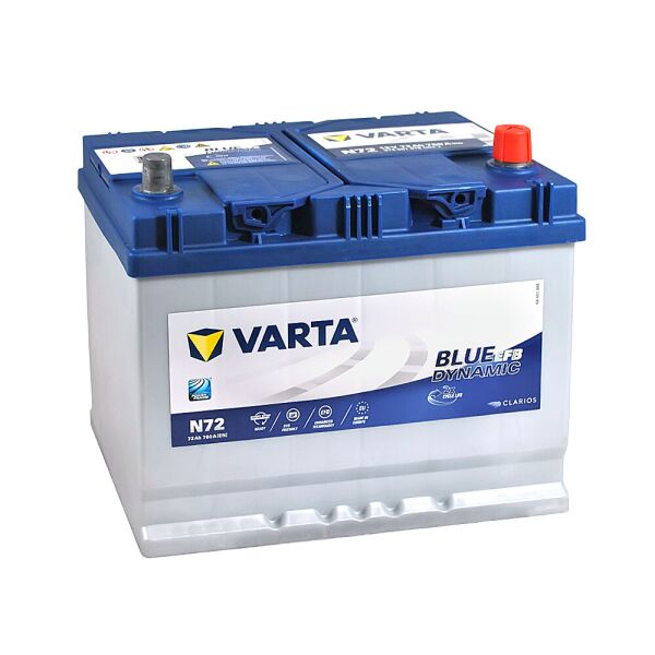 

Автомобильный аккумулятор VARTA Blue Dynamic EFB Asia (N72) 72Ah 760A R+
