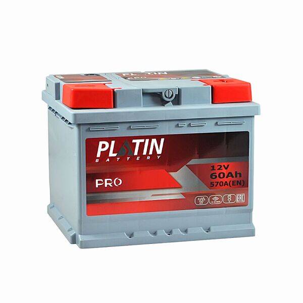 

Автомобильный аккумулятор PLATIN Pro MF 60Ah 570A R+