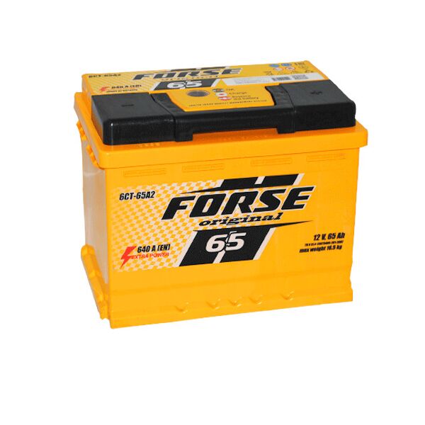 

Автомобильный аккумулятор FORSE 65Ah 640A R+