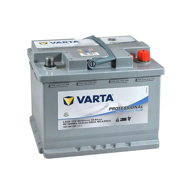 

Автомобильный аккумулятор VARTA Prof DP AGM (LA60) 60Ah 680A R+