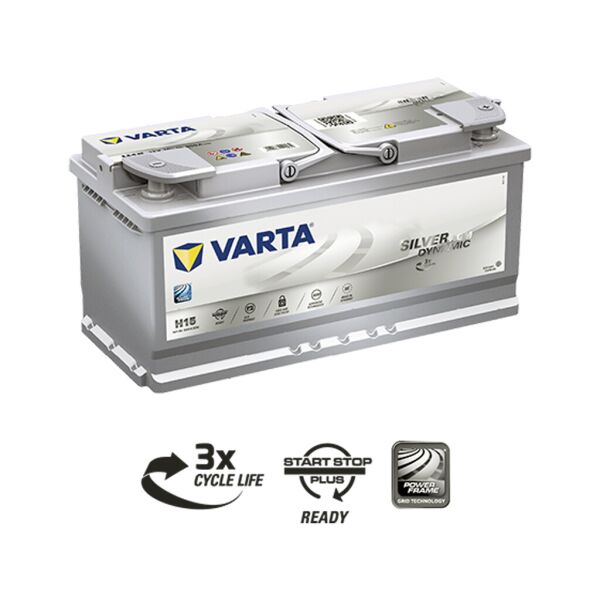 

Автомобильный аккумулятор VARTA Silver Dynamic AGM (H15) 105Ah 950А R+