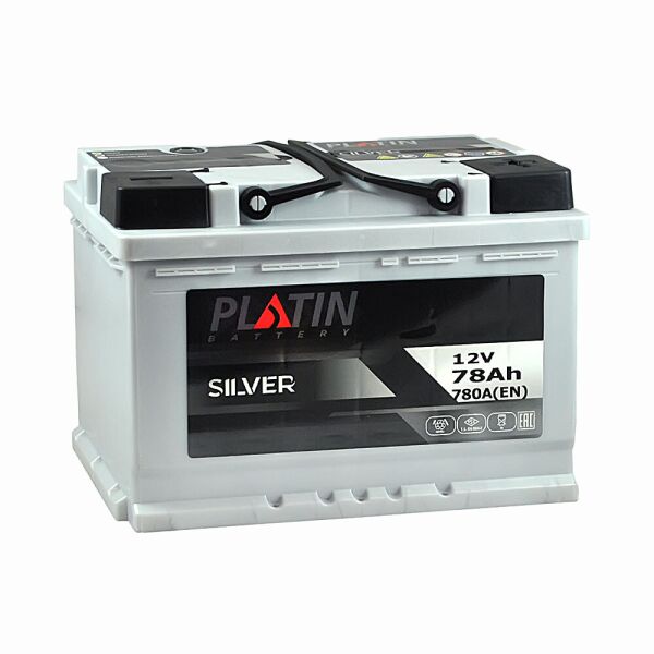 

Автомобильный аккумулятор PLATIN Silver MF 78Ah 780A R+