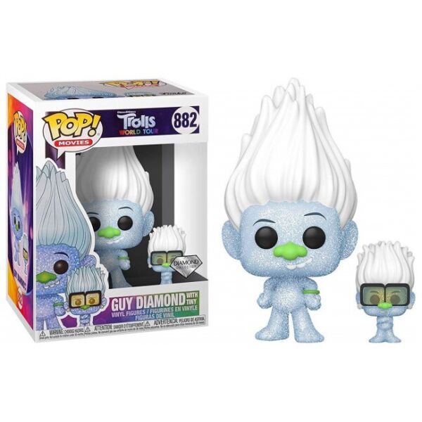 

Фигурка Funko Pop Фанко Поп Diamond Хип-хоп Гай Даймонд и Крошка Тролли Мировой тур 10 см cart T GD 882