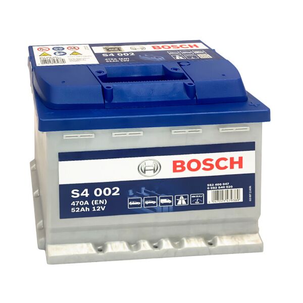 

Автомобильный аккумулятор BOSCH (S40 020) 52Ah 470A R+