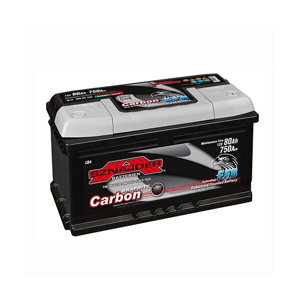 

Автомобильный аккумулятор SZNAJDER Carbon Start Stop EFB (580 08) 80Аh 750А R+