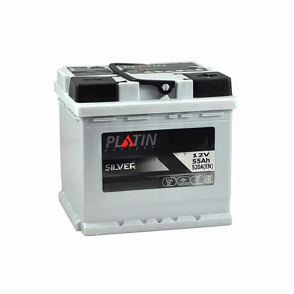 

Автомобильный аккумулятор PLATIN Silver MF 55Ah 520A L+