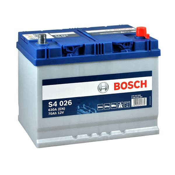 

Автомобильный аккумулятор BOSCH (S40 260) Asia 70Ah 630A R+