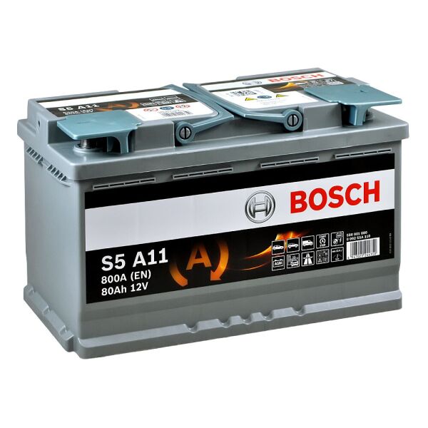 

Автомобильный аккумулятор BOSCH AGM (S5A 110) 80Ah 800A R+