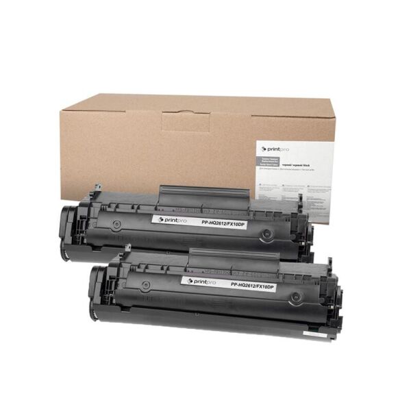 

Картридж PrintPro (PP-HQ2612/FX10DP) HP LJ 1010/Canon MF4018/4120 (Q2612A/Canon 703/FX10) Dual Pack