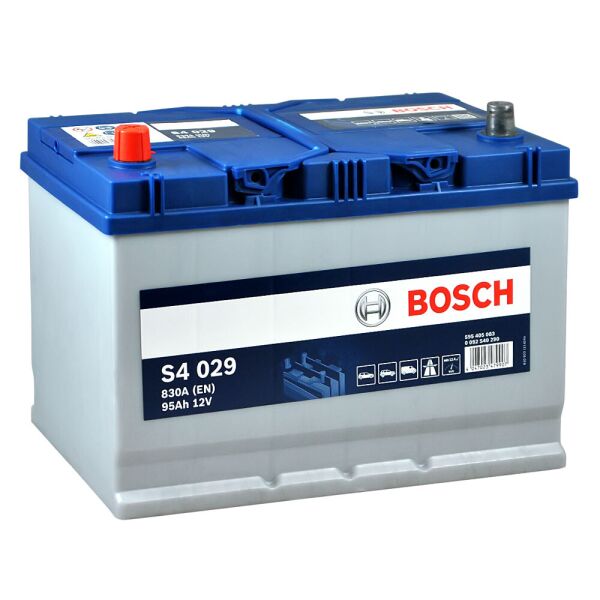 

Автомобильный аккумулятор BOSCH (S40 290) Asia 95Ah 830A L+