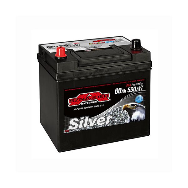 

Автомобильный аккумулятор SZNAJDER Silver Calcium Asia (560 A0) 60Аh 550А R+