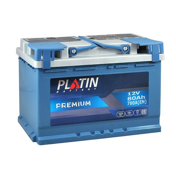 

Автомобильный аккумулятор PLATIN Premium MF 80Ah 780A R+