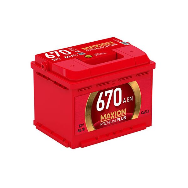 

Автомобильный аккумулятор MAXION Premium Plus 60Аh 670A L+