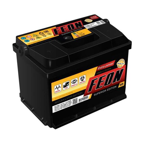 

Автомобильный аккумулятор FEON 60Аh 540А R+