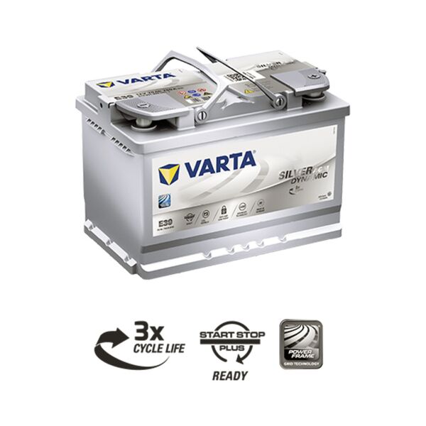 

Автомобильный аккумулятор VARTA Silver Dynamic AGM (E39) 70Ah 760А R+