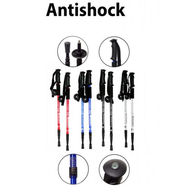 

Antishock трость туристическая Синяя 65-135 cм (пара) (ANSHK-RED-135) + дополнительная мягкая рукоятка