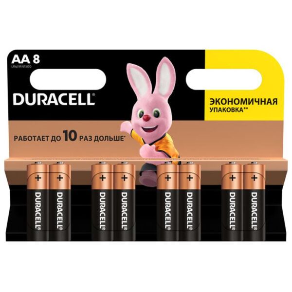 

Батарейка Duracell Basic AA/LR06 BL 8шт