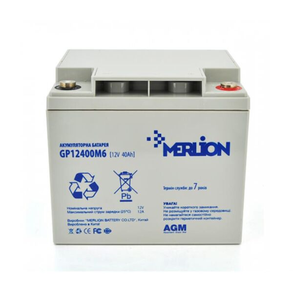 

Аккумуляторная батарея Merlion 12V 40AH (GP12400M6/06016) AGM