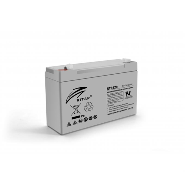 

Аккумуляторная батарея Ritar 6V 12AH Gray Case (RT6120A/02969) AGM