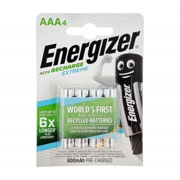 

Аккумуляторы Energizer Recharge Extreme AAA/HR03 LSD Ni-MH 800 mAh BL 4шт