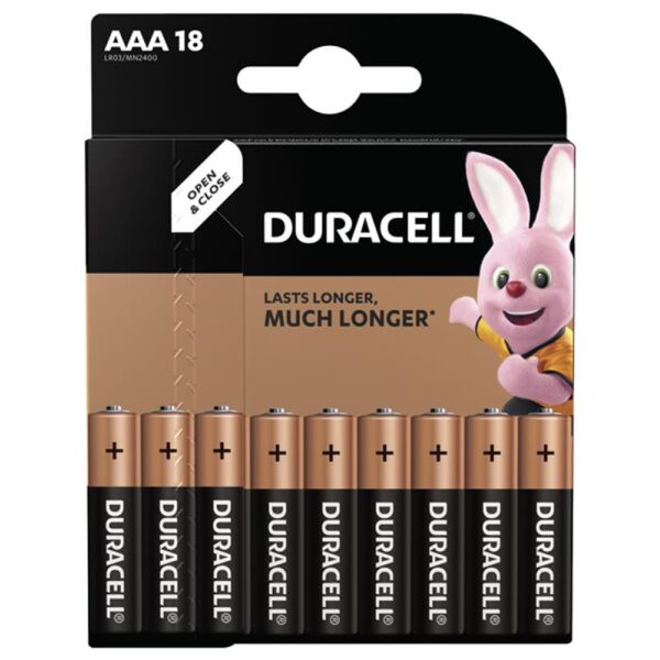 

Батарейка Duracell Basic AAA/LR03 BL 18шт