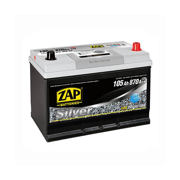 

Автомобильный аккумулятор ZAP Silver Calcium Asia (605 A0) 105Аh 870А R+