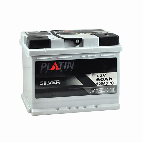 

Автомобильный аккумулятор PLATIN Silver MF 60Ah 600A R+