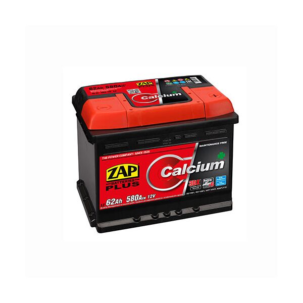 

Автомобильный аккумулятор ZAP Plus (562 98) 62Ah 580A R+