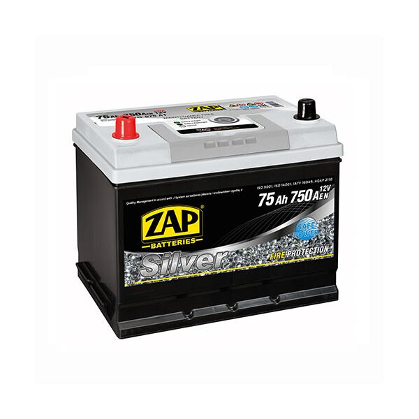 

Автомобильный аккумулятор ZAP Silver Calcium Asia (575 A1) 75Аh 750А L+