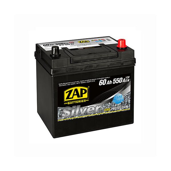 

Автомобильный аккумулятор ZAP Silver Calcium Asia (560 A0) 60Аh 550А R+