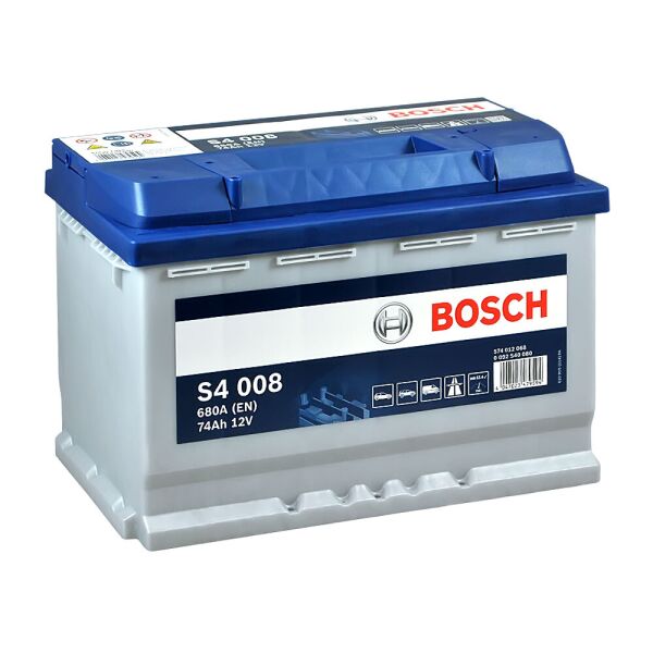 

Автомобильный аккумулятор BOSCH (S40 080) 74Ah 680A R+