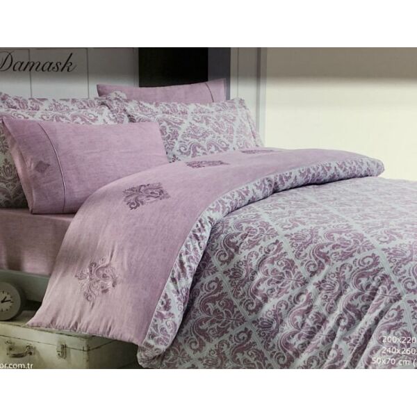 

Постельное белье Maison D'or сатин делюкс New Damask Dark rose евро Цвета: розовый