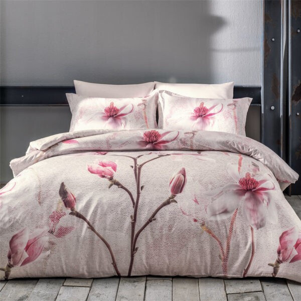 

Постельное белье Tivolyo Home Делюкс сатин евро Orchidea Цвет-беж