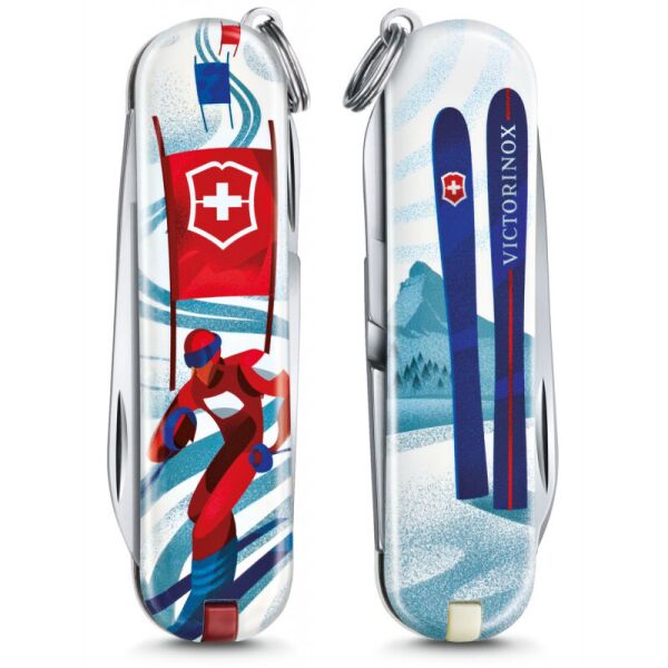 

Складной нож Victorinox CLASSIC LE "Ski Race" 58мм/1сл/7функ/цветн/чехол /ножн
