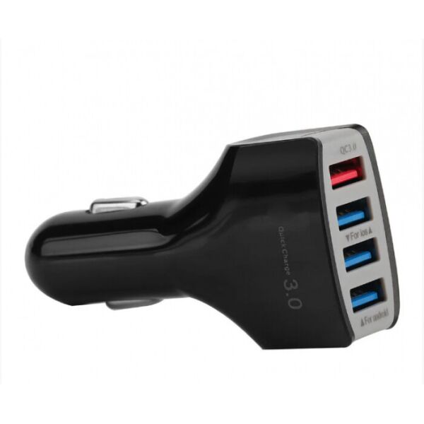 

Авто USB зарядка адаптер на 4 USB 009 7A QC3 от прикуривателя 12 - 32 V