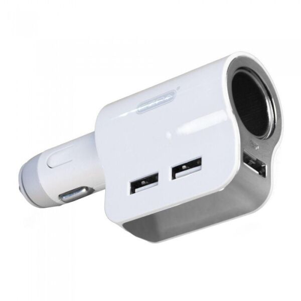 

Автомобильный переходник для прикуривателя Ezra CR05 с 3 USB Белый