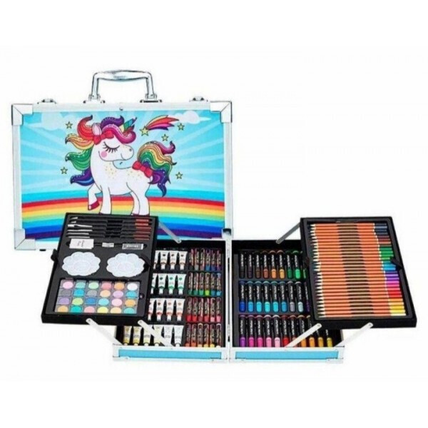 

Детский арт-набор для рисования WOW "Единорог" в алюминиевом чемодане на 145 предметов для детского творчества