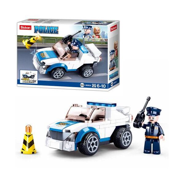 

Конструктор «SLUBAN» полиция, джип, фигурка, 90 деталей(M38-B0824)