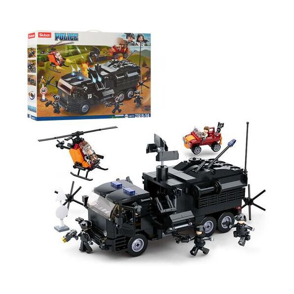 

Конструктор «SLUBAN» полиция, транспорт, фигурки 759 деталей(M38-B0773)