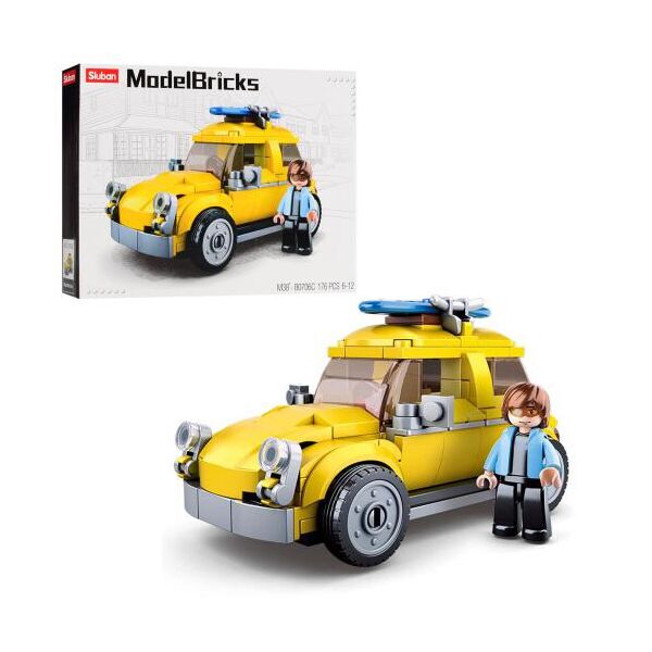 

Конструктор «SLUBAN» машинка, 12см, фигурка, 176 деталей(M38-B0706C)