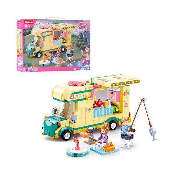 

Конструктор SLUBAN дом на колесах, рыбалка, фигурки, 314 дет(M38-B0960)
