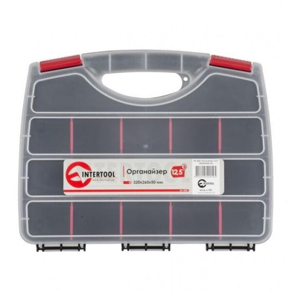 

Органайзер пластиковый, 12,5" 320x260x50 мм INTERTOOL BX-4001