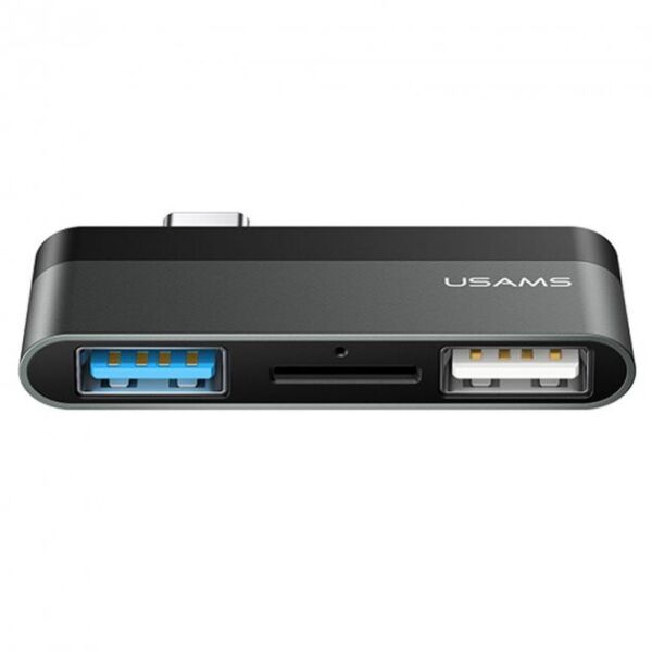 

Хаб Usams Type-C Mini Hub (2xUSB + Micro SD) для Macbook/Windows/Linux