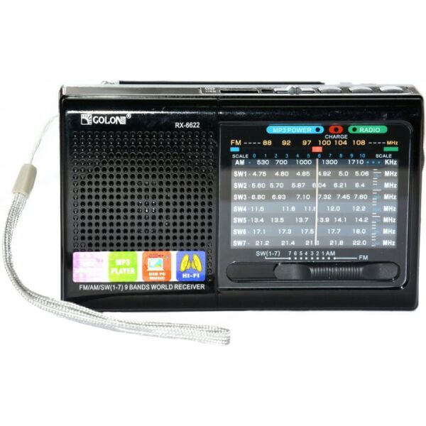 

Портативная колонка радио MP3 USB Golon RX 6622, черная