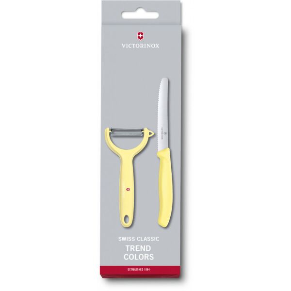 

Набор кухонный Victorinox SwissClassic Paring Set 2шт с желт. ручкой (нож, овощечистка Tomato and Kiwi) (GB)