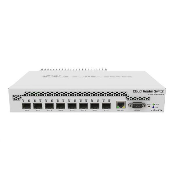 

Коммутатор MikroTik CRS309-1G-8S+IN (8xSFP+, 1хGE PoE In managment, RS232, L3)