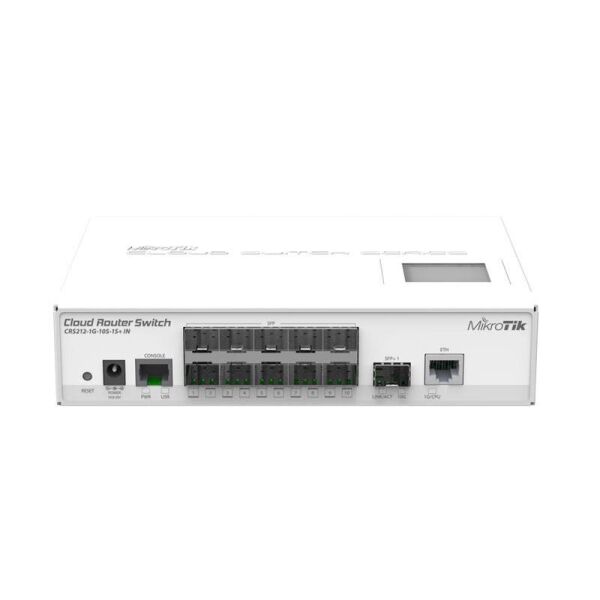 

Коммутатор MikroTik CRS212-1G-10S-1S+IN (1x1G, 1xSFP+, 10хSFP, L3)