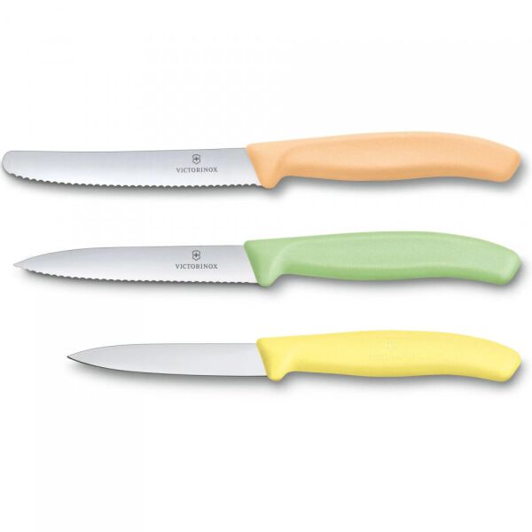 

Набор кухонный Victorinox SwissClassic Paring Set 3 ножа с желт/св.зел/св.оранж. ручкой (8,10,11см) (GB)