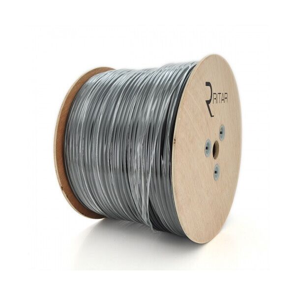 

Кабель коаксиальный Ritar (RT-B305-RG59+2x0.5mm/08893) катушка 305 м, черный